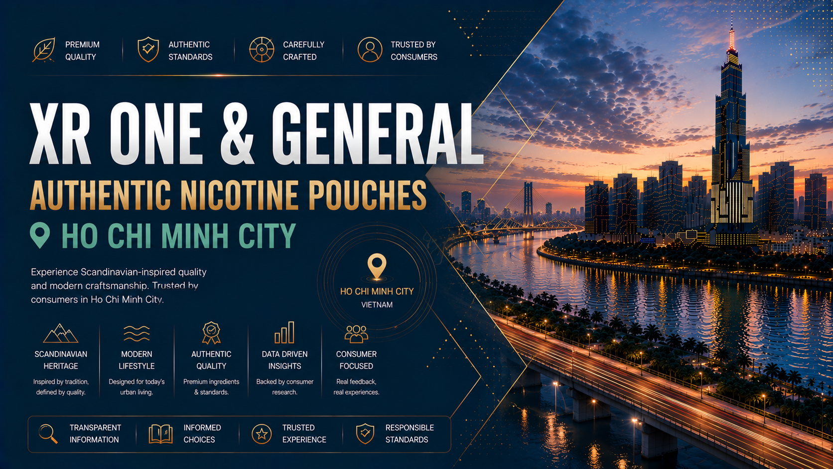 Snus XR ONE / GENERAL — Nicotine Pouch Chính Hãng Tại Sài Gòn
